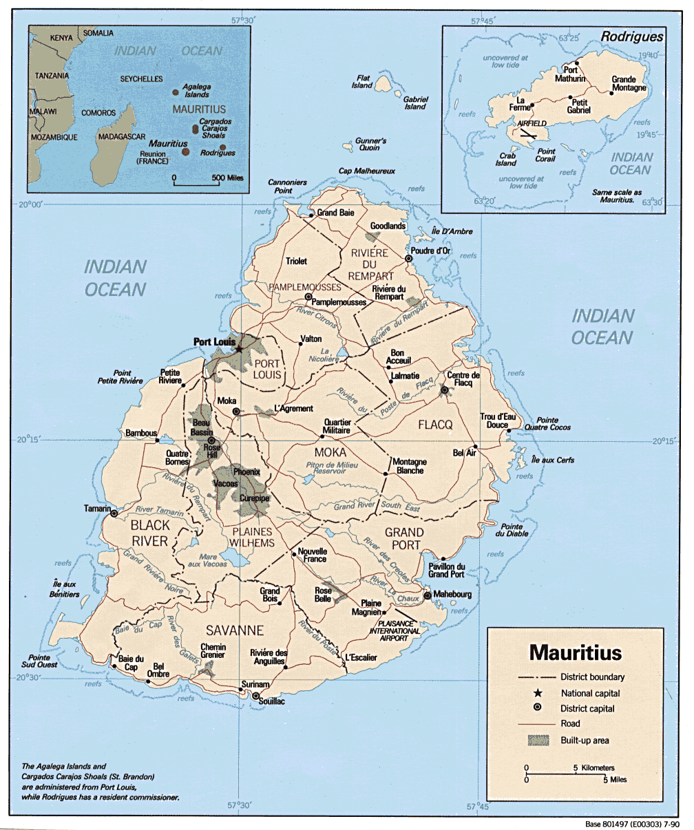 World Map Mauritius