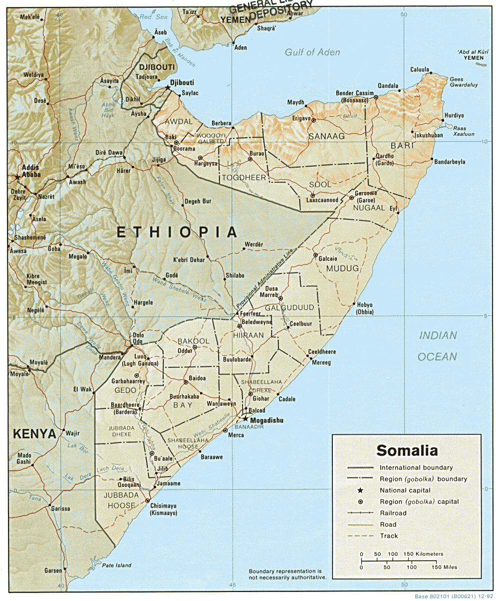 World Map Somalia