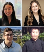  2024 Goldwater Scholars (clockwise from top left)  Hayle Kim, Kaitlin Mrksich, Eric Tao and Eric Myzelev. (Images: Courtesy of the Center for Undergraduate Research and Fellowships)  
