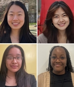  Clockwise from top left, third-year students Annabelle Jin, Claire Jun, and Destiny Uwawuike, and second-year student Johana Munoz 