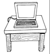 image - computer on a table