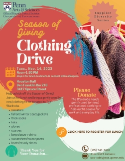Season of Giving Clothing Drive Flyer