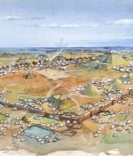  The ancient city of Cahokia, located in what is now Illinois. 