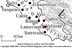 Map of Latium